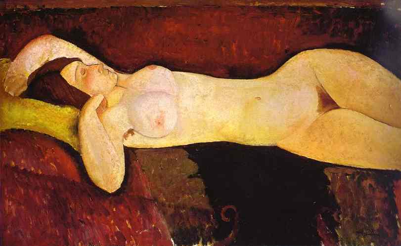 Le grand Nu (The great nude) - Amedeo Modigliani Paintings